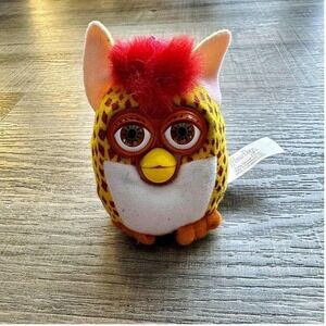 Furby Cheetah‎ McDonald's Keychain 2000 Bag Charm Mini Y2K Plush Stuffed Animal